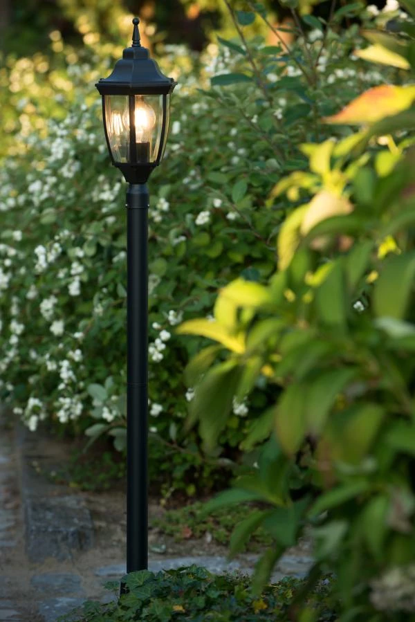 Lucide TIRENO - Lamp post - 1xE27 - IP44 - Black - atmosphere 2